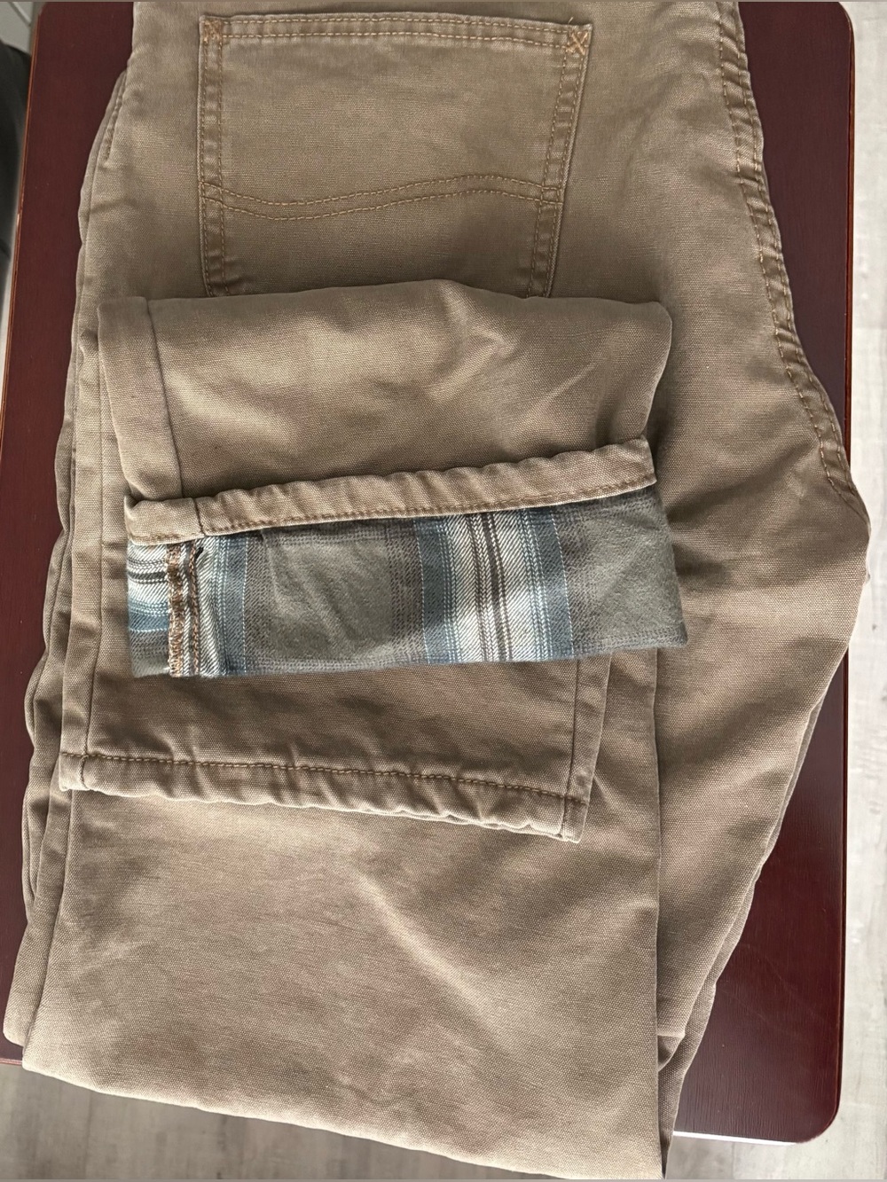 NWT- Lee’s LEGENDARY RELAXED FIT FLANNEL AND FLEECE LINED JEAN - Picture 3 of 5